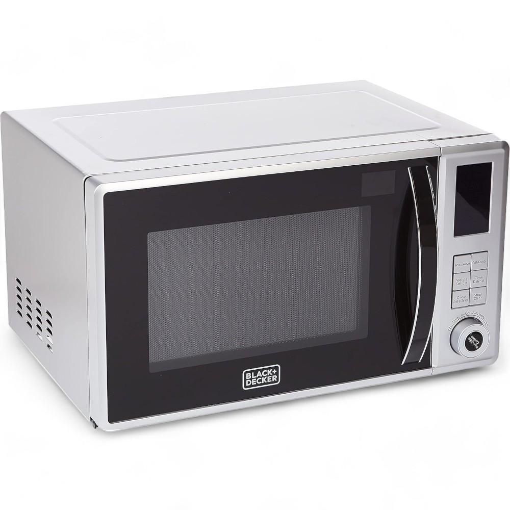 Black & Decker Microwave 23L 800W With Grill, Silver