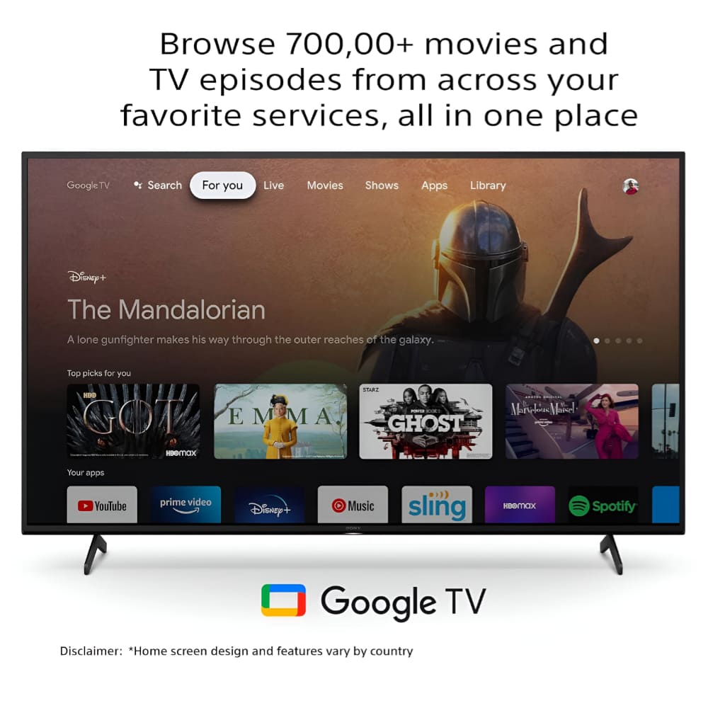 Sony 65 Inch 4K Ultra HD Google TV