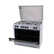 Flora - Cooker Wide 90cm 5 Gas Burners Inox - White