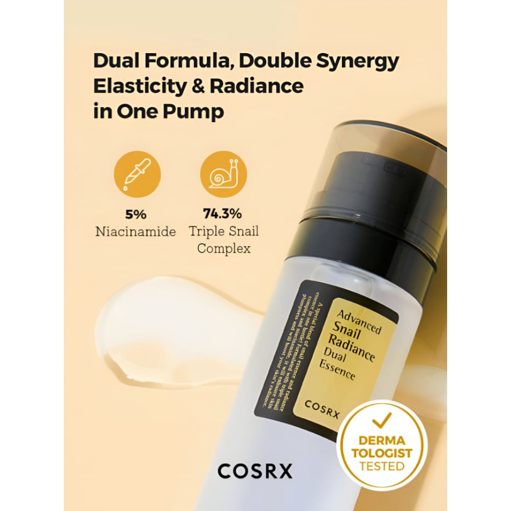 Cosrx - Advanced Snail Radiance Dual Essence 80ml - Korean Skin Care