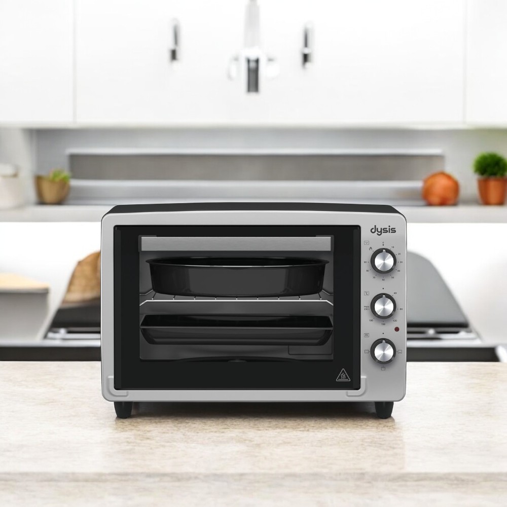 Dysis- Electric Oven 34L Grey, 1300 Watt