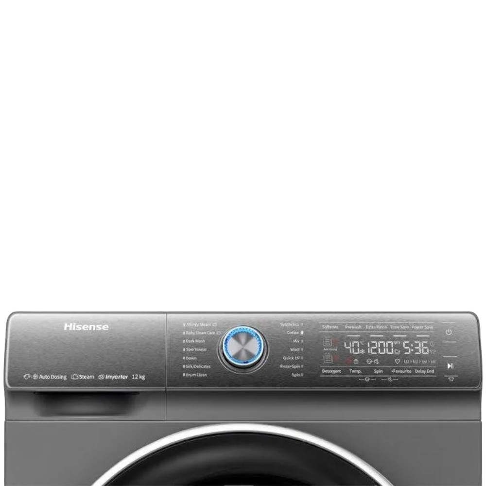 HISENSE Washer 12 Kg Front Load 1400RPM Silver