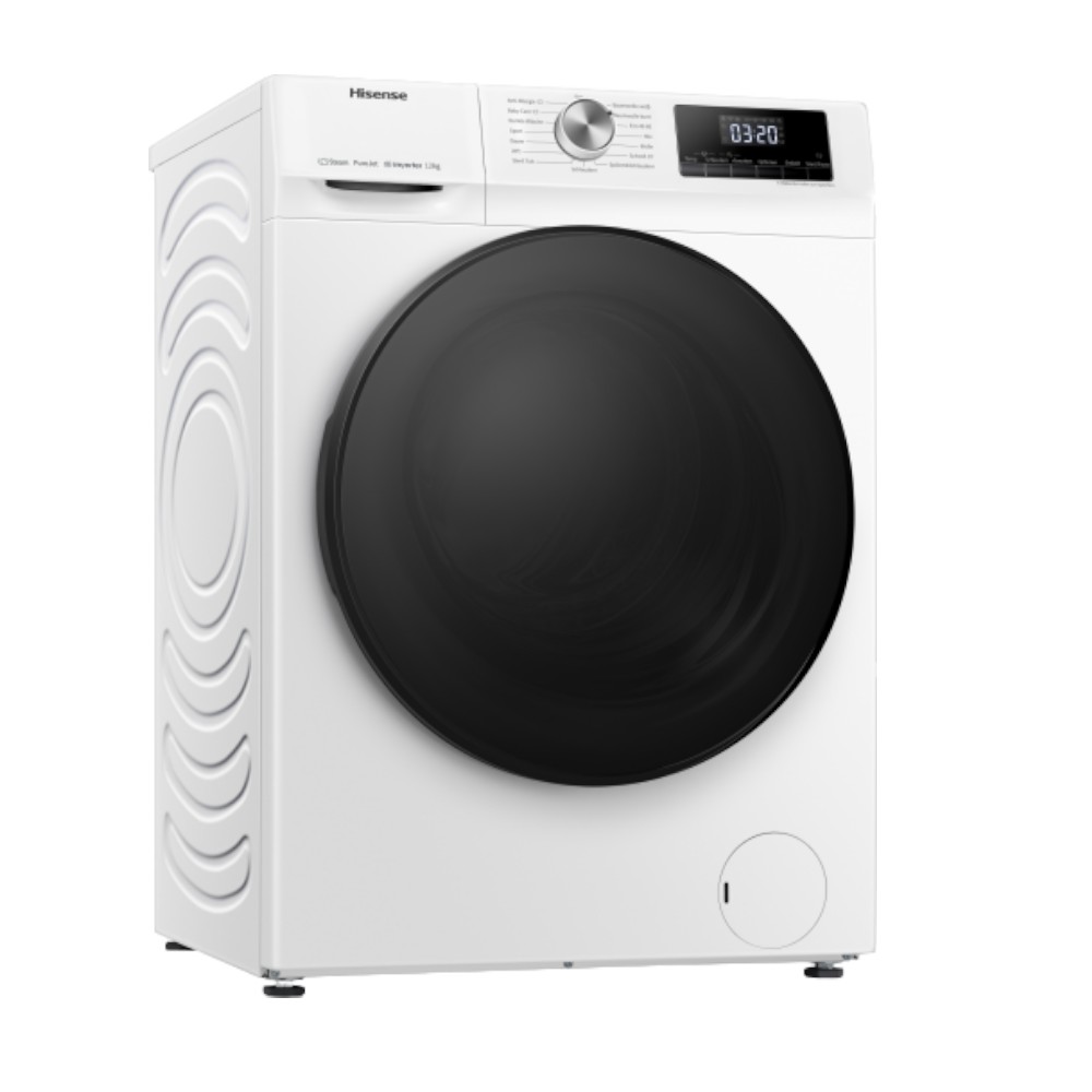 HISENSE Washer 12 Kg Front Load 1400RPM White