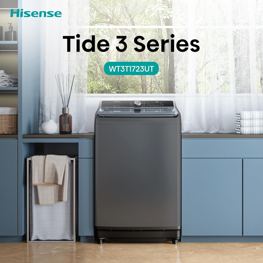 HISENSE Washer 17 Kg Top Load Titanium