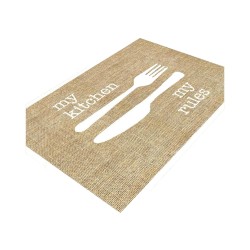 Kitchens Rules - Anti slip Kitchen Carpet 200x300cm,Machine Washable