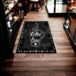 Coffee Time Anti slip Kitchen Carpet 200x300cm, Machine Washable 