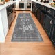 kitchen heartbeat gray - Anti slip Kitchen carpet 230x160cm, Machine Washable 