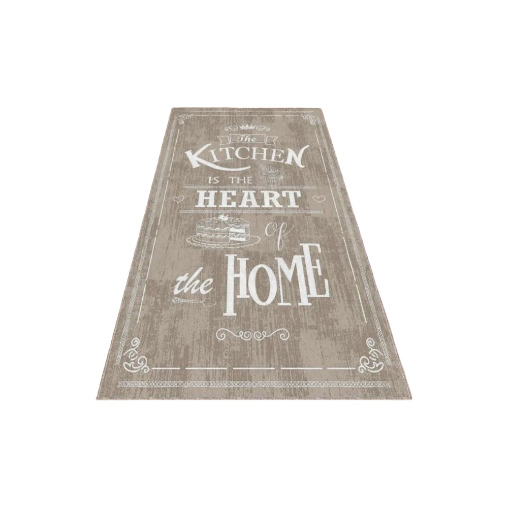 Kitchen Heartbeat - Anti slip carpet 200x300cm, Machine  Washable 