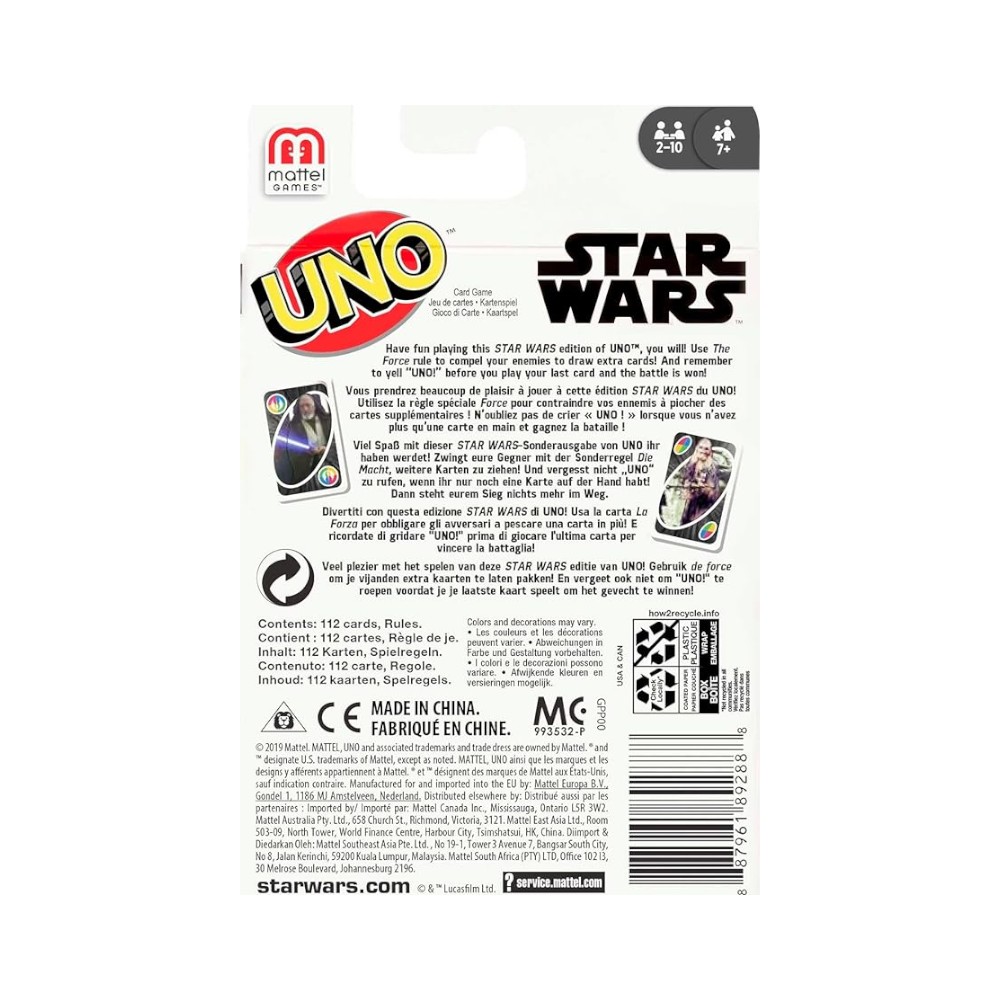 UNO- star wars card games