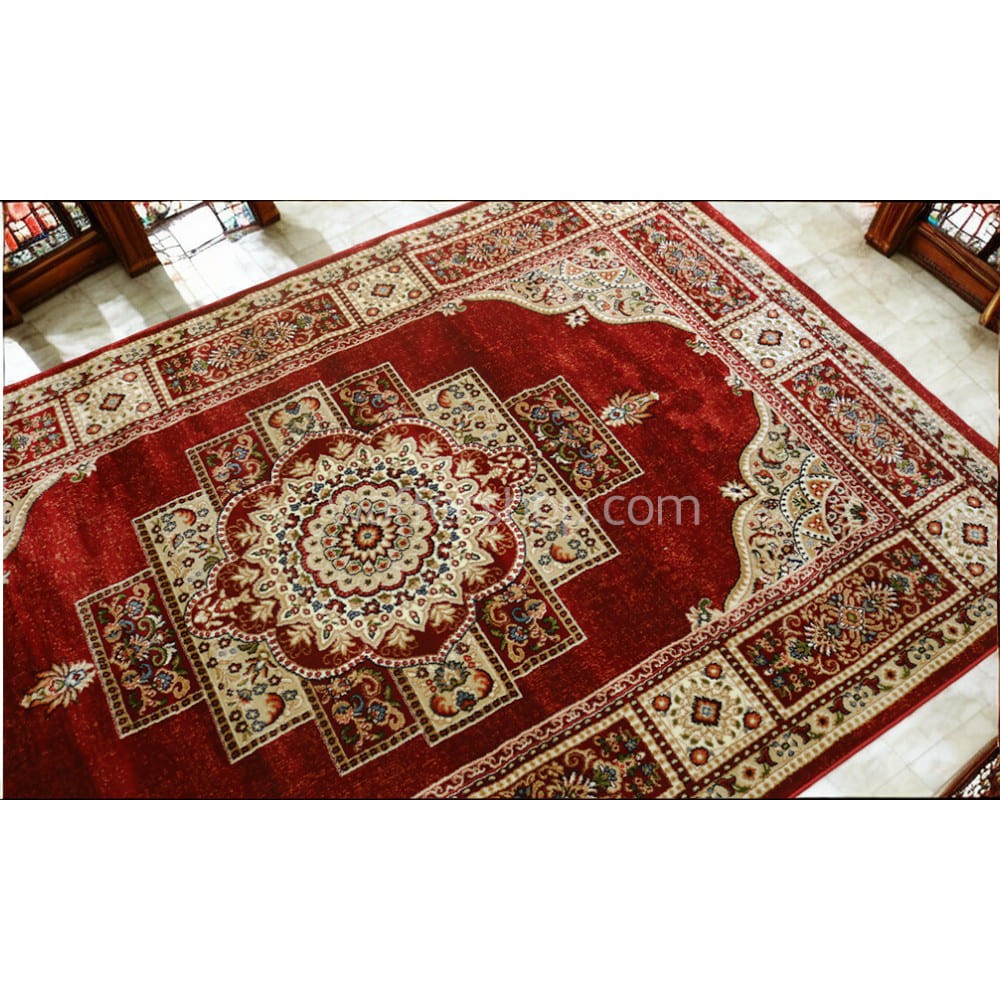 Imperial Medallion Shirazi Red Winter Carpet - 1x4m