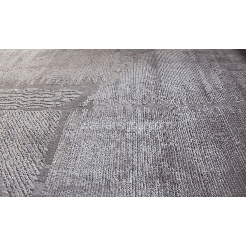 Monochrome Matrix Grey-Navy Winter Carpet  200x280cm - Turkish Carpet with Belgian threads, Floxi