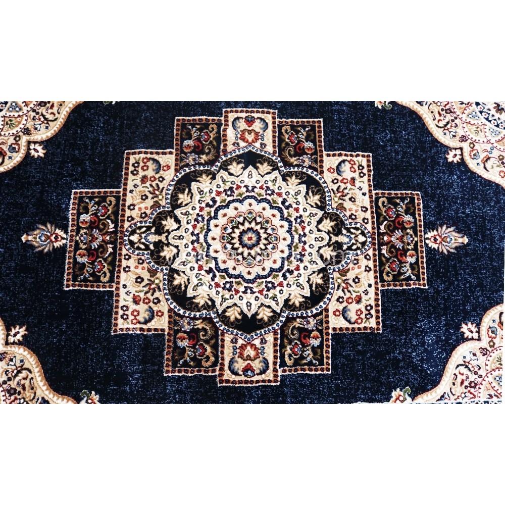 Imperial Medallion Shirazi  Navy Winter Carpet - 1x4m