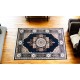 Imperial Medallion Shirazi  Navy Winter Carpet - 1x4m