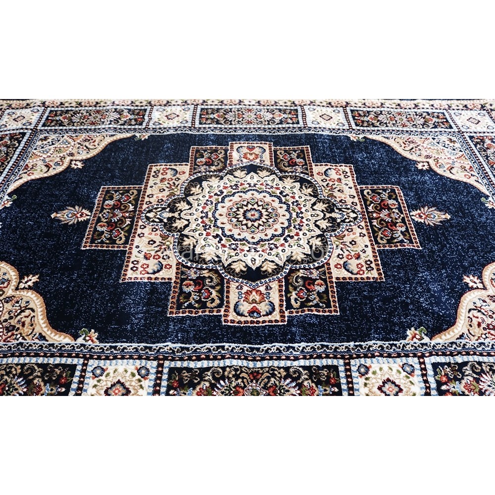 Imperial Medallion Shirazi  Navy Winter Carpet - 1x4m