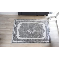 Gray Elegance Medallion  Classic Winter Carpet 160x230cm - Turkish Carpet with Belgian threads