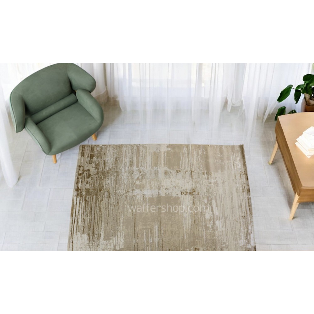 Monochrome Tides beige Winter Carpet Modern 160x230cm - Turkish Carpet with Belgian threads