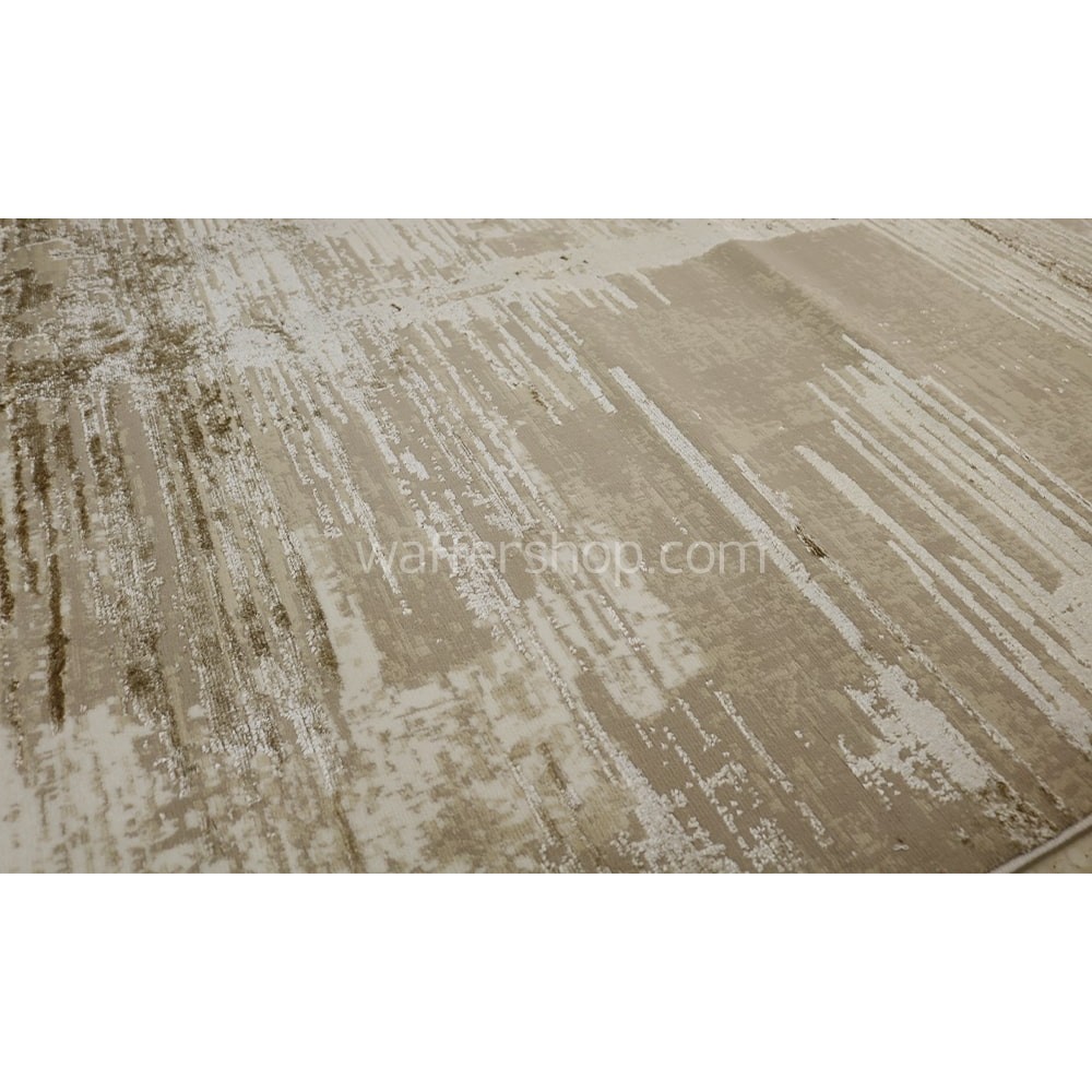 Monochrome Tides beige Winter Carpet Modern  80x150cm - Turkish Carpet with Belgian threads