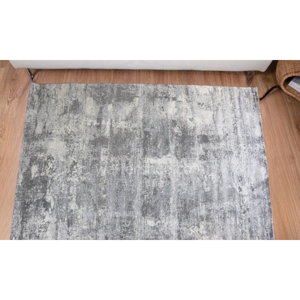 Arctic Wave Gray Winter Carpet Modern160x230cm - Turkish Carpet with Belgian threads