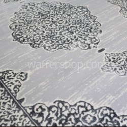 Vintage Medallion Grey Rug Winter Carpet Classic 160x230cm - Turkish Carpet with Belgian threads