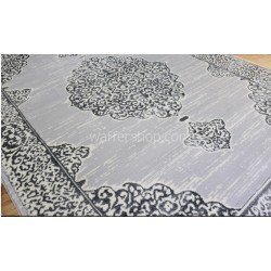 Vintage Medallion Grey Rug Winter Carpet Classic 160x230cm - Turkish Carpet with Belgian threads