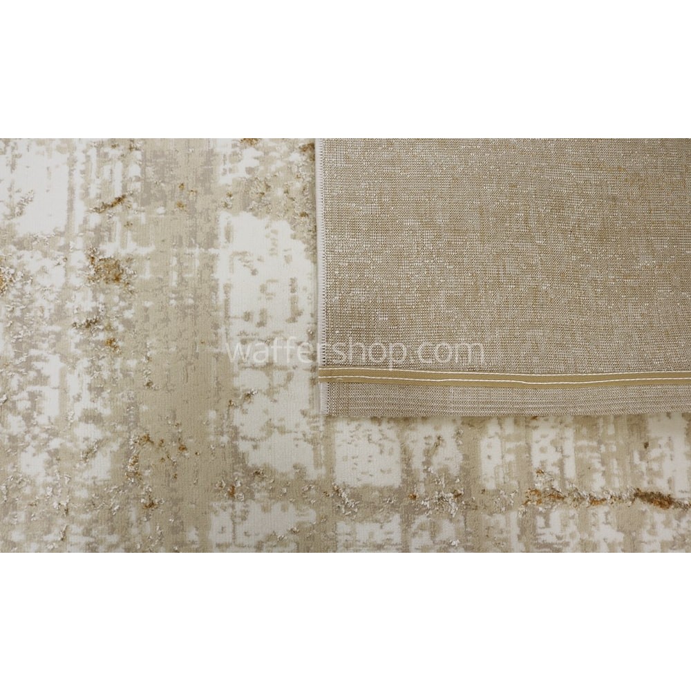 Weathered Stone Texture Rug Beige/Gold, Winter Carpet 160x230cm - Turkish Carpet with Belgian threads