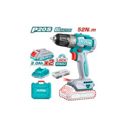 Total- Compact brushless cordless drill 20V 52Nm