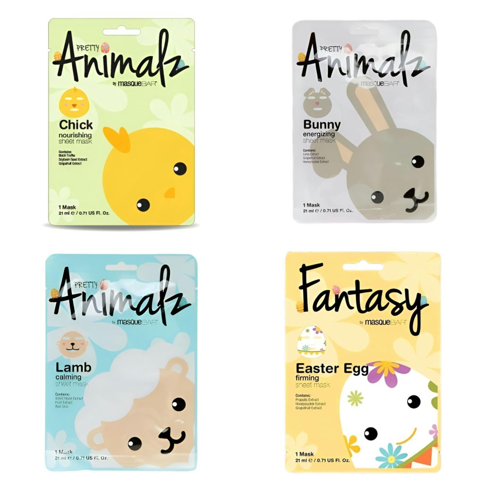 The Pretty Animalz Sheet Mask - 4 Masks Set by MasqueBAR 