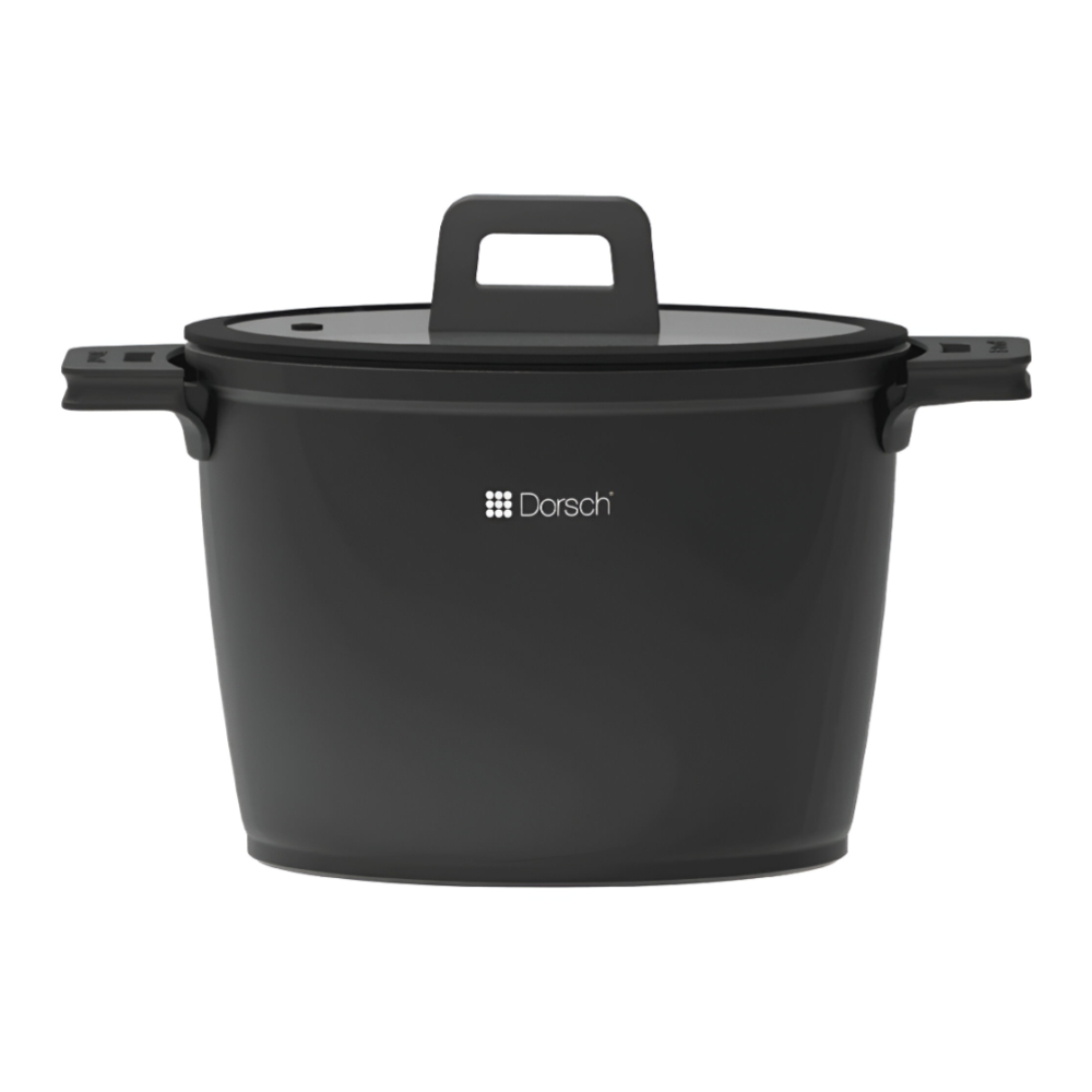 Dorsch Lifetime - Die-Cast Aluminum StockPot 24 cm – 6.8 Liter ,  Proglider Non-Stick Marble Ceramic Coated.