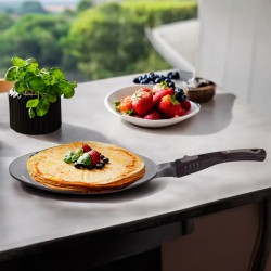 Dorsch - Crepes & Pizza Pan With Removable Handle – 28 cm ,  High-quality non-stick coating ,  Removable ergonomic handle  , DH-05595