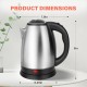 Decakila- Water Kettle, Stainless, 1500W, 1.8L  (KEKT031M)