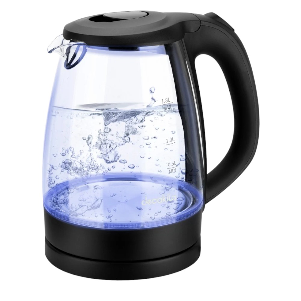 Decakila-water boiler 1850-2200W, 1.8L ,Glass With LED light boiling indicator (KEKT018B)