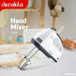 Decakila-hand blender 7-speed 120W ,individual eject , With 2pcs beaters and dough hooks beater  (KEMX016W)