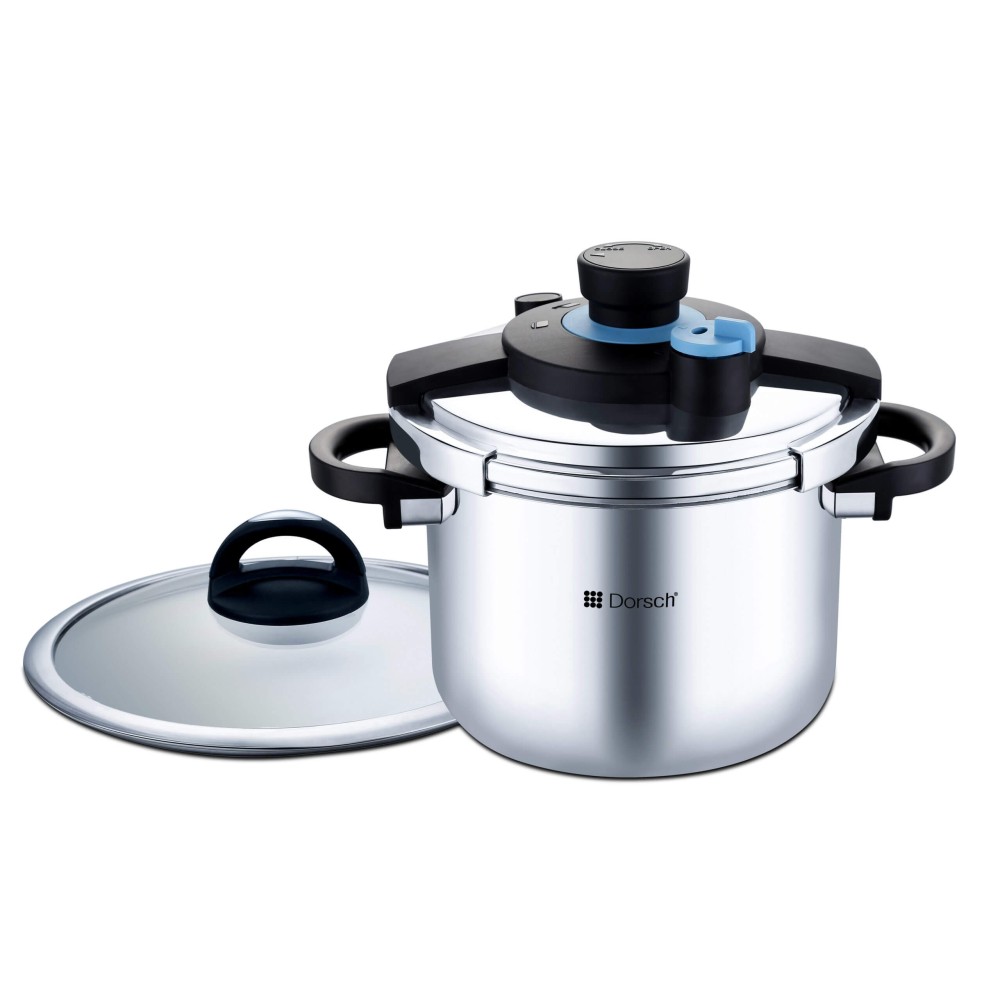 Dorsch - 10L Dorsch GoPress Pressure Cooker, 18/10 Stainless Steel with heat-conductive insert for quick, even heating