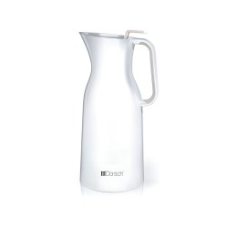 Dorsch - Vacuum Jug 1.0L – White , Keep hot up to 12 hr. and cold up to 24 hr. Double Walled glass liner Replaceable Bottle