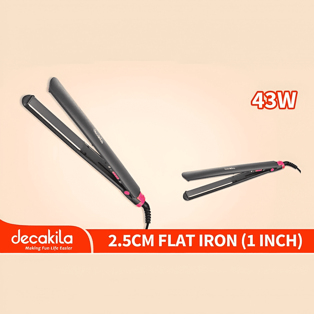 Decakila- hair straightening machine 43W, 210C, ceramic coating plates, PTC heating element