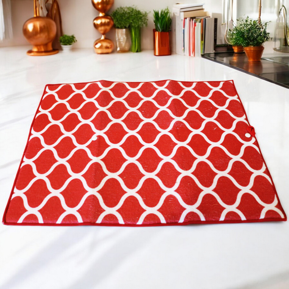 Home Wear - Valentine's Day Garwin Ogee Red- Drying Mat 38x51cm