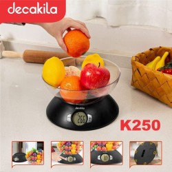 Decakila- kitchen scale With bowlو 2G-5000G, kg,lb,oz,g,ml, 5c-60c