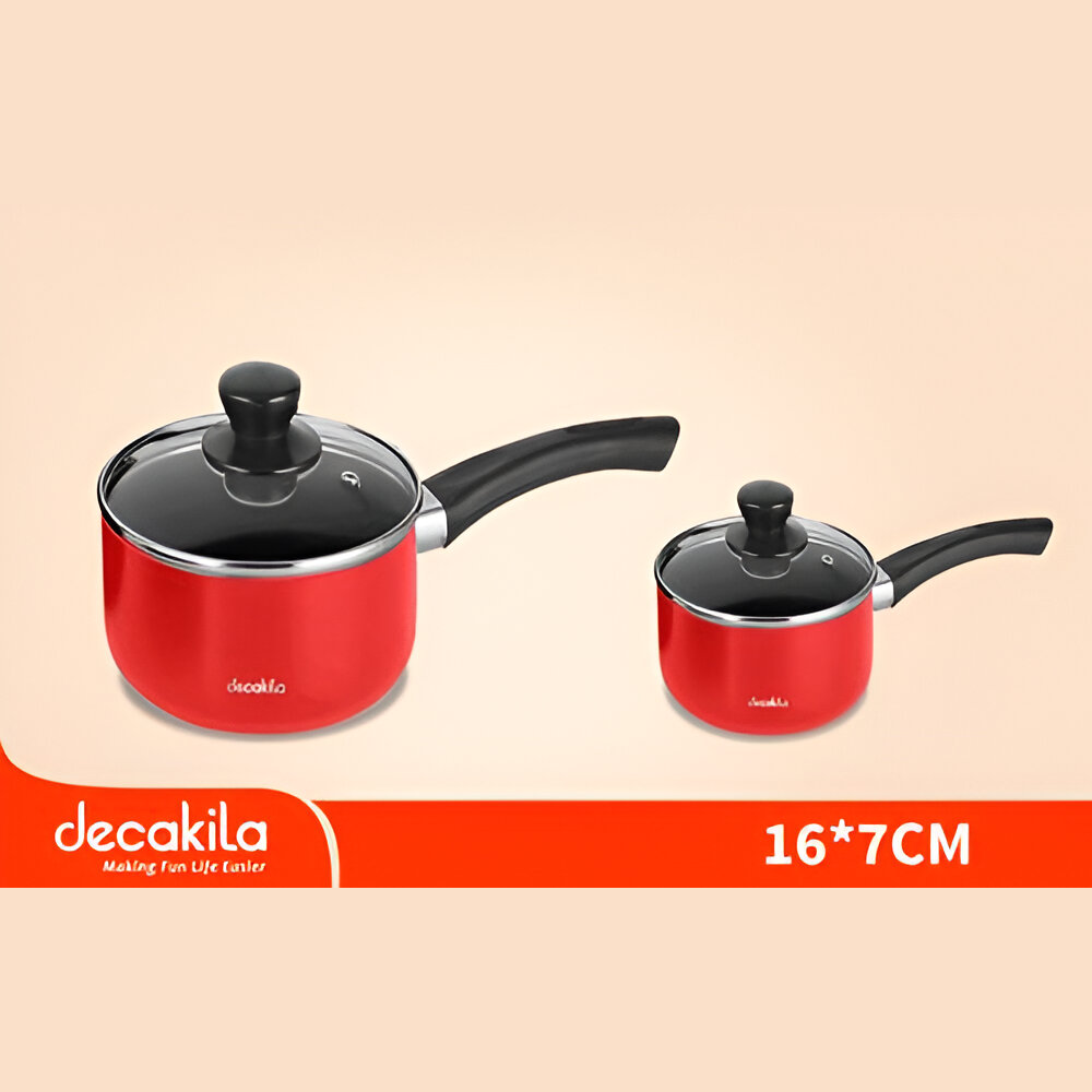 Decakila- Casserole 16x7CM aluminum, With lid, Two layer non-stick coating