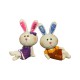 Whimsical Love Bunny Duo Figurines , gift , 