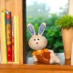 Whimsical Love Bunny Duo Figurines , gift , 