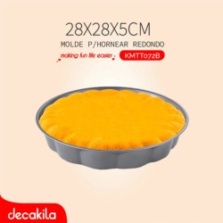 Decakila- Round cake pan 270g,  28*28*5 cm , Carbon steel, BPA free, 230c