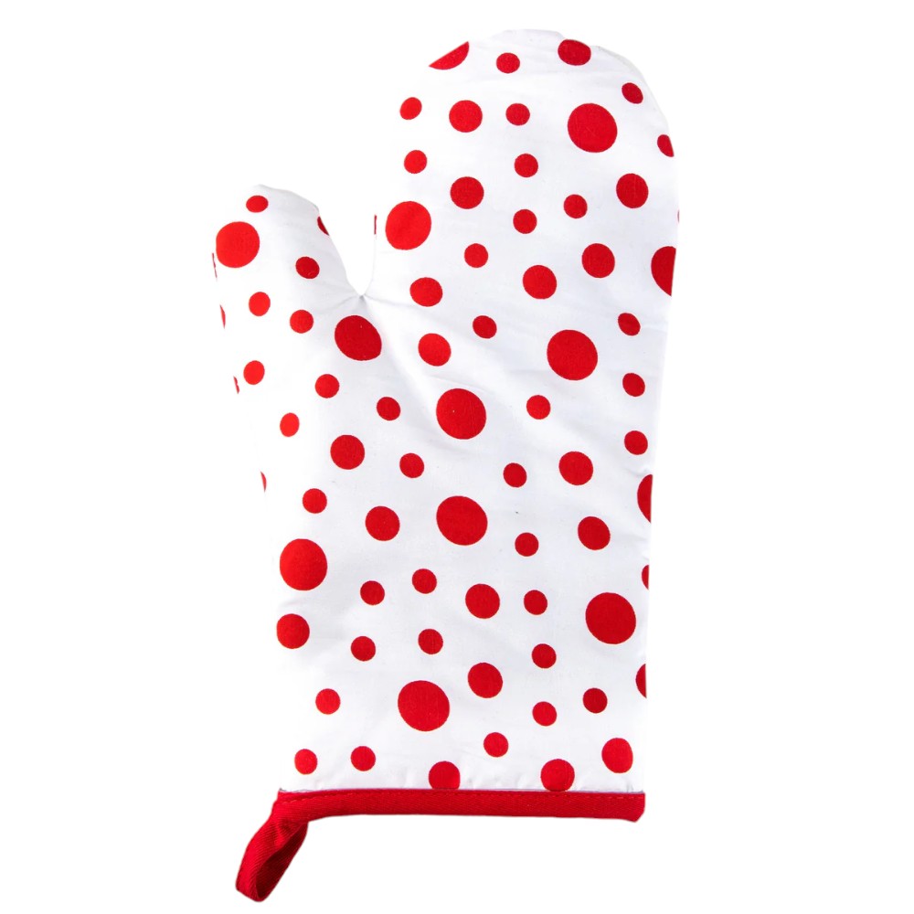 Decakila- Cotton oven mitts cotton/polyester, white