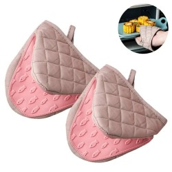 Decakila- Silicone oven mitts 15*13.5 cm, FDA Silicone, White