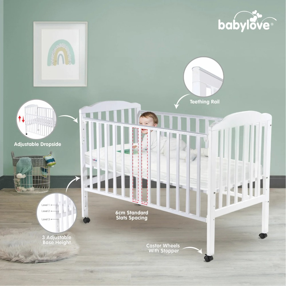 Baby Love- Wooden Bed 1P 104cm x 124.5cm x 65cm