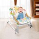 BABY ROCKING CHAIR -3-in-1 Baby Bouncer - Lounger - Highchair with removable wheels - ADJUSTABLE BACKREST incl. - removable MUSICAL PIANO