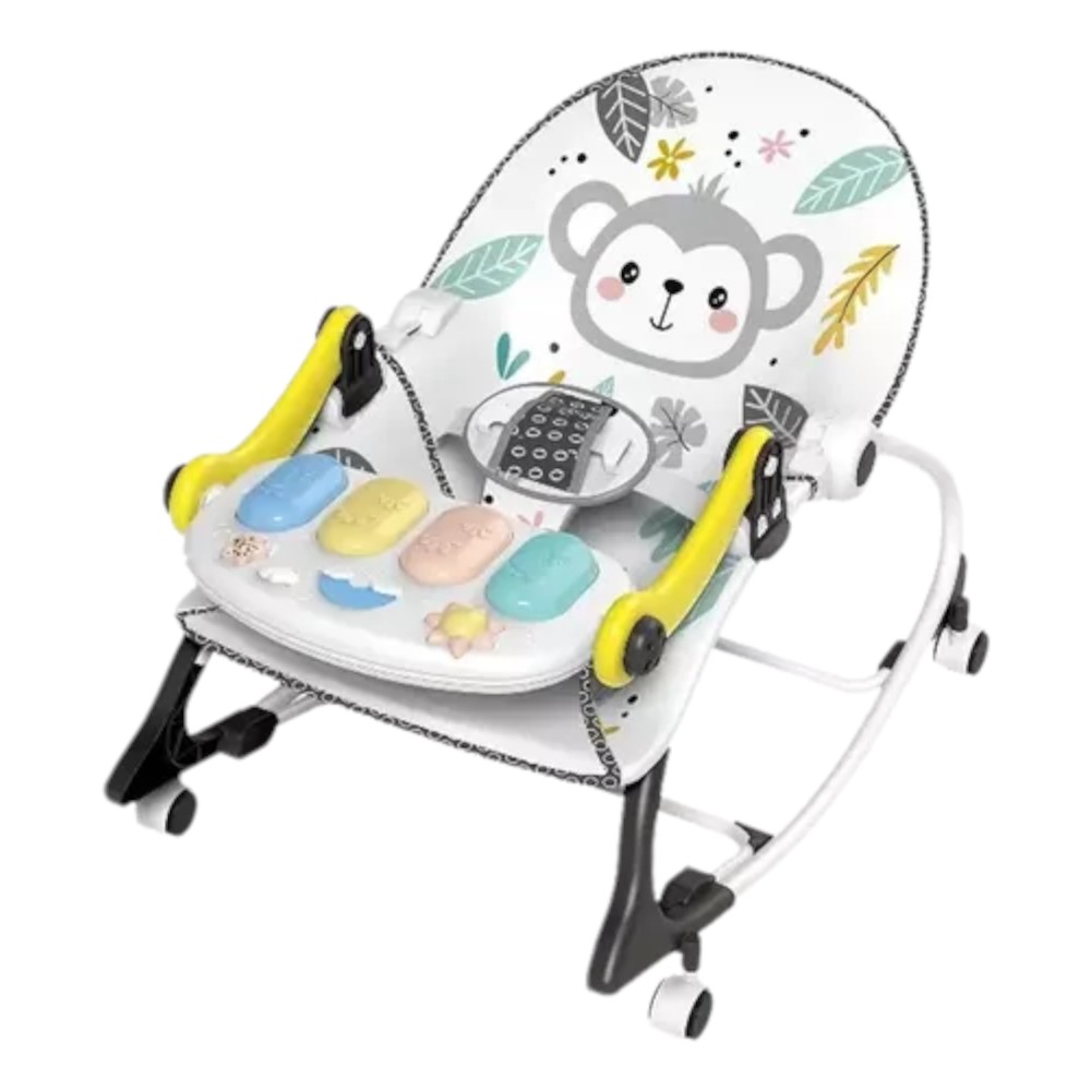 BABY ROCKING CHAIR-3-in-1 Baby Bouncer - Lounger - Highchair with removable wheels 