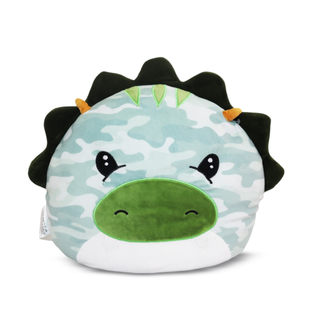 Smooshies Squad Camo-dino Stuffed Animal , Soft and Squishy , CUSHION , POLLOW 