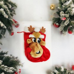 Plush Reindeer Christmas Stocking: A Festive and Fun Holiday Essential