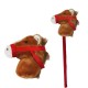 Goffa - Plush Horse Head Stick - Light Brown - Imaginative Play with Sound