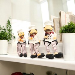  Chef Figurine Set - Male Chef Trio